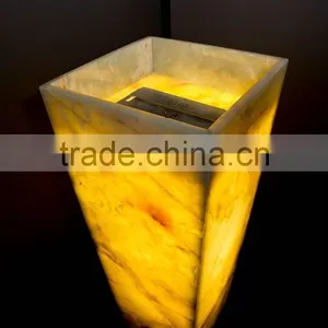 NATURAL STONE BACKLIT ONYX PEDESTALS SINKS thumbnail-4
