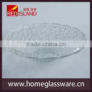 13"Europe Style Crystal Glass Compote and Glass Fruit Tray and Salad thumbnail-3
