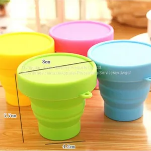 Camping Travel School Collapsible Silicone Cups thumbnail-3