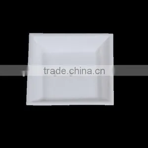 Compostable Disposable Pulp Twisted Square Plates With Size of 90x90x15 TP01 thumbnail-1