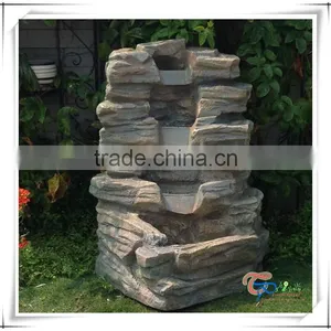 High Quality Outdoor Rock Garden Resin Water Fountain thumbnail-1