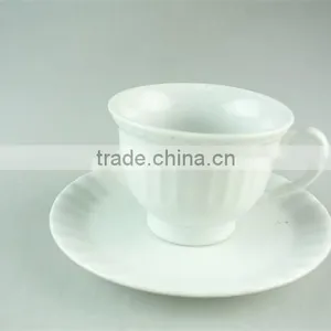 White Stock Lot for Sale Ceramic Tea / Coffee Cup & Saucer With Color Box 12 Pieces Set thumbnail-3