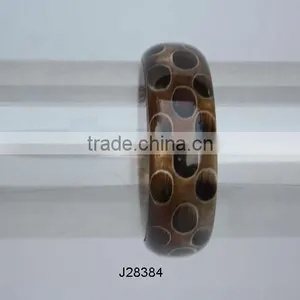Oval Patteren Resin Bracelets Available in Various Colours thumbnail-1