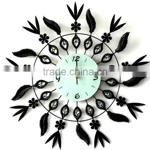 Acrylic Diamond Metal Wall Clock thumbnail-1