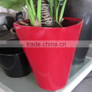 SJ20171020 2017 Hot Sale Red Plastic Decorative Flower Pot and Vase thumbnail-2