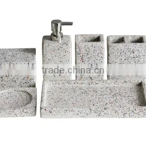 Concrete Bathroom Accessory Sets Terrazzo Resin Tumbler thumbnail-4