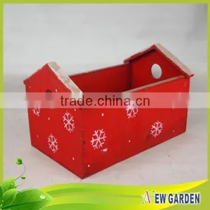 China Supplier Mini Size Clay Pot ,House Shape Red and Green Planter thumbnail-6