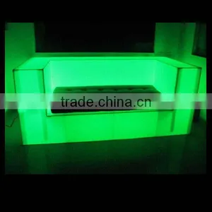 Large Size Lighting Plastic LED Home Decorative Furniture LED Sofa/chair With Double Seats thumbnail-4