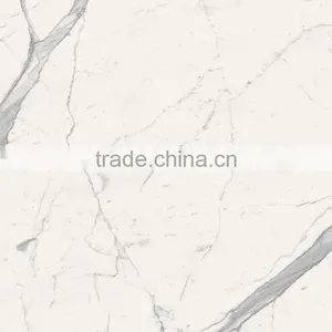Inexpensive High Gloss Natural Stone White China Marble Tile thumbnail-2