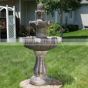 2 Tier Pineapple Outdoor Water Fountain thumbnail-1