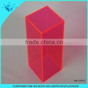 Customized Rose Red Acrylic Box,colorful Acrylic Products thumbnail-1