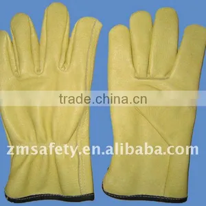 Cow Grain Leather Truck Driver Gloves ZM42-H thumbnail-1