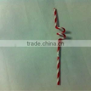 Striped Plastic Drinking Straw thumbnail-1