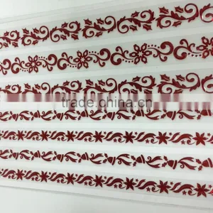 Festival Mood Epoxy Ribbon Sticker, X'mas Season Foil Sticker, Foil Epoxy Ribbon Sticker in Red thumbnail-2