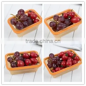 4 Sizes Collapsible Silicone Storage Container / Silicone Folding Lunch Box thumbnail-3