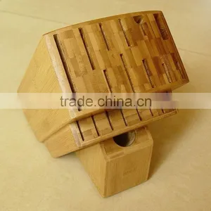 20- Slots Solid Bamboo Knife Block, Stand, Holder thumbnail-1
