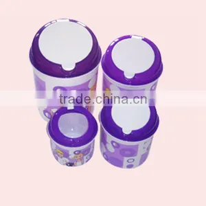 4Pcs Plastic Dustbin With Lid thumbnail-1