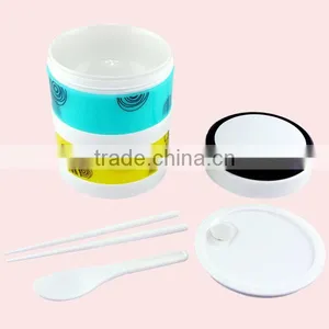 Double Wall Ceramic Lunch Box With Handle thumbnail-5