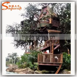 Factory Price of Chinese Suppliers Large Outdoor FRP Artificial Tree House Prefabricated thumbnail-2