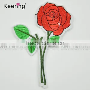 2017 Multi Color Heat Transfer Embroidery Flower Patch for Clothes WEF-676 thumbnail-4