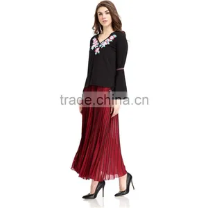 Domin Fashion Factory Latest Embroidery Style Lady Blouse thumbnail-5