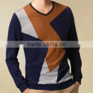 100% Polyester Cotton Material Adults Plain Men's T Shirt/V Collar Long Sleeved T Shirt thumbnail-1
