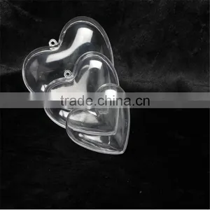Christmas Supplies High Transparent Food Grade Environmental Protection Material Plastic Heart-shaped Christmas Ball thumbnail-6