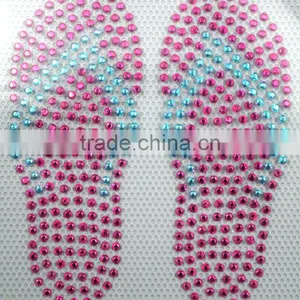 Beach Shoes t Shirt Design Hot Fix Rhinestone Transfer Motif thumbnail-3