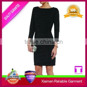 New Model Dress Knee-length Bodycon Slim Girls Party Dresses thumbnail-1