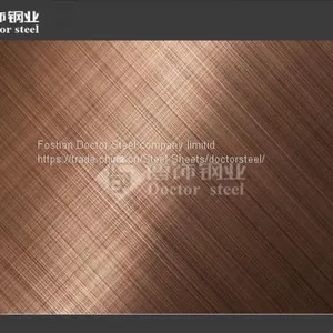 Color Cross Hairline Stainless Steel Sheet,coffee Decorative Stainless Steel Plate thumbnail-2