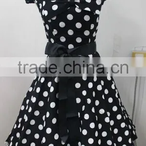 VINTAGE Polk Dot 1950's ROCKABILLY SWING DRESS Wholesale Rockabilly Clothing thumbnail-1