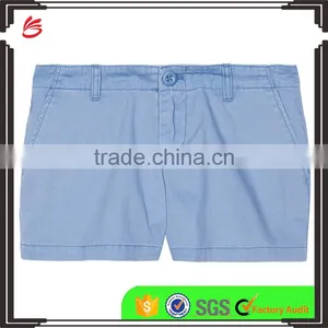 High Quality Solid Colored Belt Loop Boys Denim Shorts Made of Twill thumbnail-1