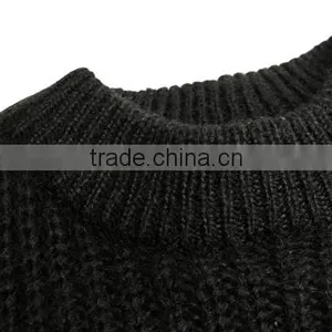 Casual Pure Color Cashmere Pullover Thick Loose Top Brand Sweaters for Wholesale thumbnail-6