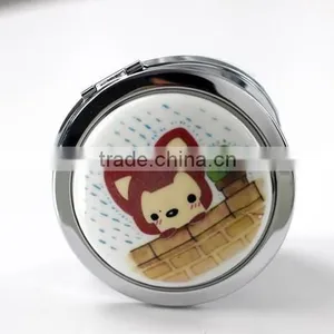 Promotional Round Pocket Mirror / Round Makeup Mirror / Round Compact Mirror thumbnail-1