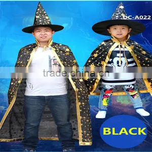 China Cheap 100% Polyester Children Halloween Black One Cape 80 cm thumbnail-1