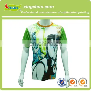 Scrawl Dye Sublimation Printed Top T Shirts for Your Custom Made in China on 100% Polyester thumbnail-1