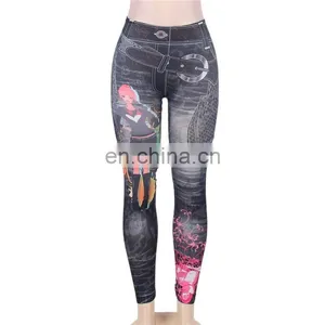 Newest Fashion Wholesale Women Pattern Jeppinges Pants thumbnail-3