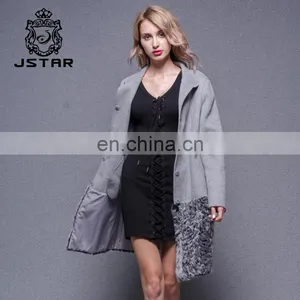 Stand Collar Double-sided Women Winter Long Elegant Coat Ladies Formal Cashmere thumbnail-2