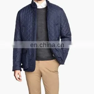 Wholesale Quilted Jackets - 2016 New Custom Made Men Quilted Plain Bomber Jackets Quality thumbnail-1