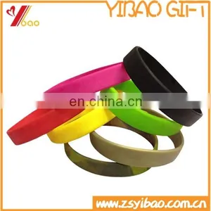 Custom Various of Blank Silicone Wristband/Blank Dual Color Silicon Bracelet/Blank Glow in Wristband thumbnail-1