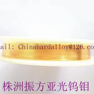 Φ0.08mm Φ0.1mm High Pure Wolfram Wire Filament Gold Plated Tungsten Wire thumbnail-2