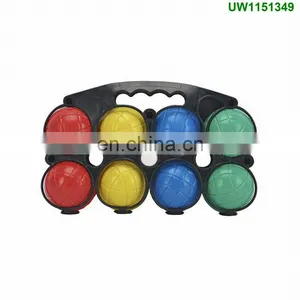 6 Plastic Kid Boule Ball Set Beach Bocce Ball Petanque Set Plastic Bocce Ball thumbnail-1
