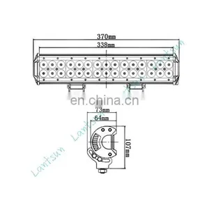 4x4 Led 12v Spotlight 15inch 90w Two Row Led Light Bar thumbnail-5