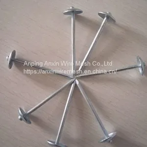 Galvanized Umbrella Head Roofing Nails 9gauge 2.5'' thumbnail-1