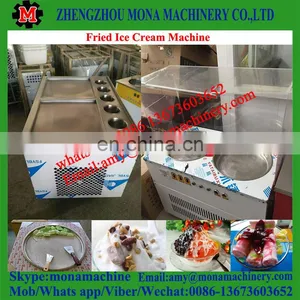 Widely Welcome Double 50cm Round Pans With 10 Cooling Barrels/tanks Thai Fried Ice Cream Machine for Sale thumbnail-2