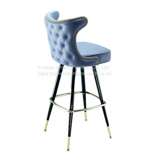 Modern Dining Room Furniture Fabric Cushion Wood Legs Bar Chair thumbnail-2