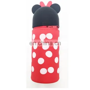 Korean Cartoon Silicone Pencil Case and Stationery Pen Holder With Retractable Function and Cylindrical Shape thumbnail-3