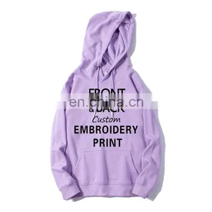 High Quality Mens Cotton Crewneck Custom Logo Applique French Terry White Plain Unisex Sweatshirt Hoodies thumbnail-1
