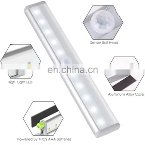 10 LED Night Light 4*AAA Battery Pir Sensor Cabinet Light for Night thumbnail-5
