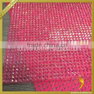 Decorative Red Hotfix Crystal Mesh Sheet Rhinestone Diamante Embellishment FRM-231 thumbnail-2